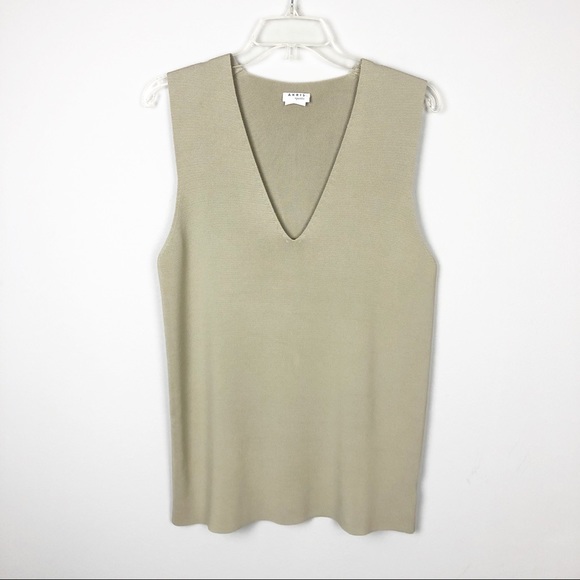 Akris Punto Tops - Akris Punto Knit V Neck Sleeveless Top Grey